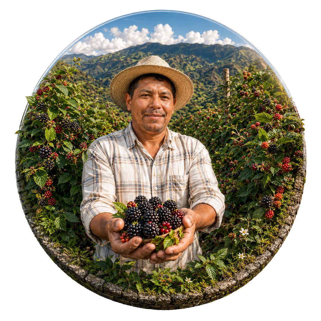 Agricultor listo para empezar