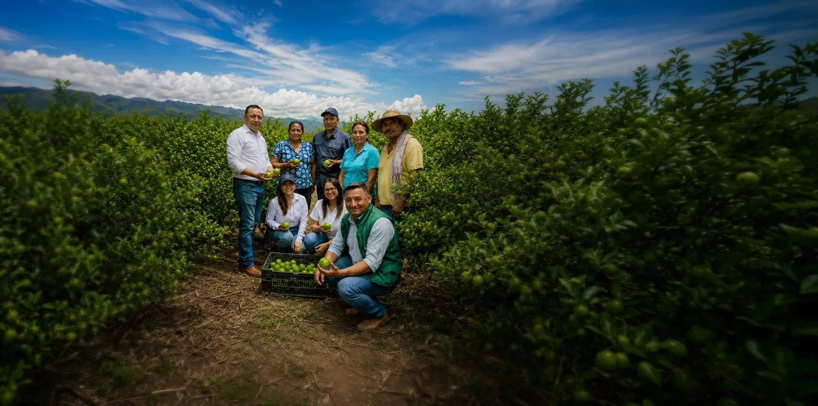 El equipo de Santander Agro 360 en el campo